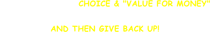 As well as offering CHOICE & "VALUE FOR MONEY"
in all the different aquariums we stock we also
major in helping you understand your new system
AND THEN GIVE BACK UP!